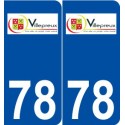 78 Villepreux logo autocollant plaque stickers ville