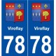 78 Viroflay blason autocollant plaque stickers ville
