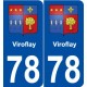 78 Viroflay blason autocollant plaque stickers ville