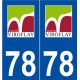 78 Viroflay logo autocollant plaque stickers ville