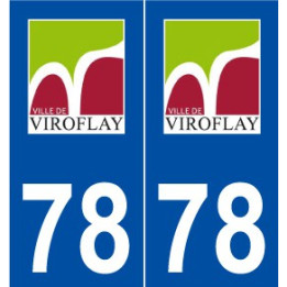 78 Viroflay logo autocollant plaque stickers ville