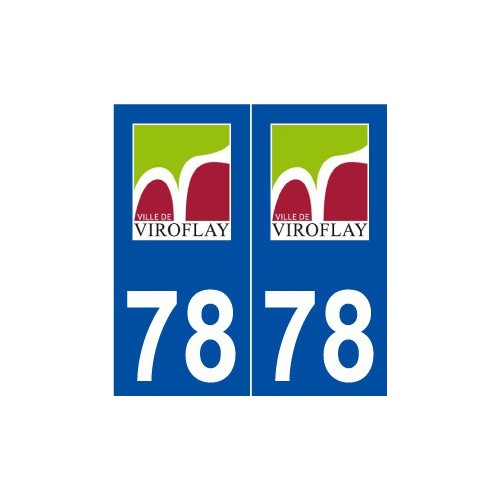 78 Viroflay logo autocollant plaque stickers ville