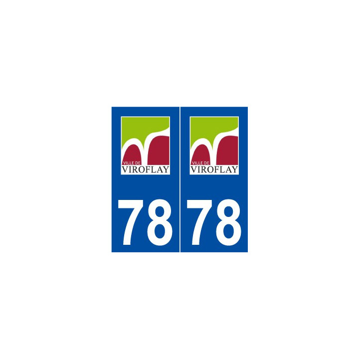 78 Viroflay logo autocollant plaque stickers ville