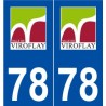 78 Viroflay logo autocollant plaque stickers ville