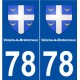 78 Voisins-le-Bretonneux blason autocollant plaque stickers ville