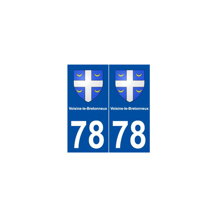 78 Voisins-le-Bretonneux blason autocollant plaque stickers ville