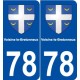 78 Voisins-le-Bretonneux blason autocollant plaque stickers ville