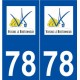 78 Voisins-le-Bretonneux logo autocollant plaque stickers ville