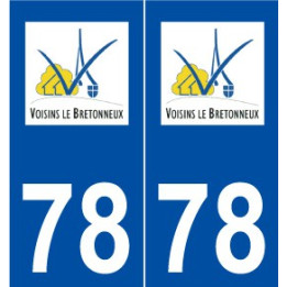 78 Voisins-le-Bretonneux logo autocollant plaque stickers ville