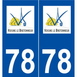 78 Voisins-le-Bretonneux logo autocollant plaque stickers ville