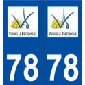 78 Voisins-le-Bretonneux logo autocollant plaque stickers ville