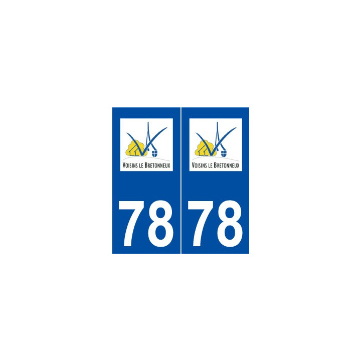 78 Voisins-le-Bretonneux logo autocollant plaque stickers ville