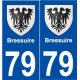 79 Bressuire blason autocollant plaque stickers ville