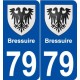 79 Bressuire blason autocollant plaque stickers ville