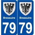 79 Bressuire blason autocollant plaque stickers ville