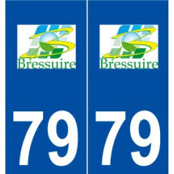 79 Bressuire logo autocollant plaque stickers ville