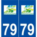 79 Bressuire logo autocollant plaque stickers ville