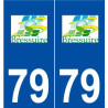 79 Bressuire logo autocollant plaque stickers ville