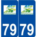79 Bressuire logo autocollant plaque stickers ville