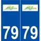 79 Aiffres logo autocollant plaque stickers ville