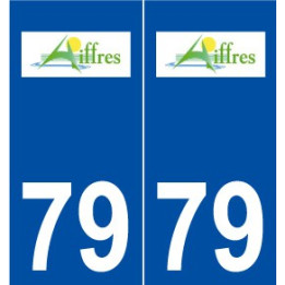 79 Aiffres logo autocollant plaque stickers ville