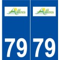 79 Aiffres logo autocollant plaque stickers ville