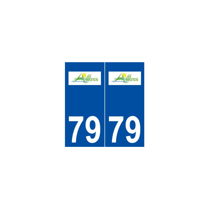 79 Aiffres logo autocollant plaque stickers ville