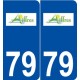 79 Aiffres logo autocollant plaque stickers ville