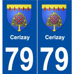 79 Cerizay blason autocollant plaque stickers ville