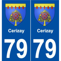 79 Cerizay blason autocollant plaque stickers ville