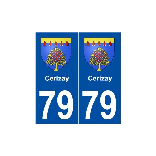 79 Cerizay blason autocollant plaque stickers ville