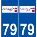 79 Cerizay logo autocollant plaque stickers ville