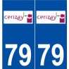 79 Cerizay logo autocollant plaque stickers ville