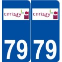 79 Cerizay logo autocollant plaque stickers ville