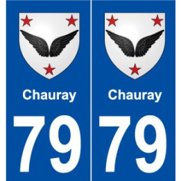 79 Chauray blason autocollant plaque stickers ville