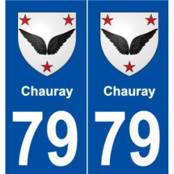 79 Chauray blason autocollant plaque stickers ville