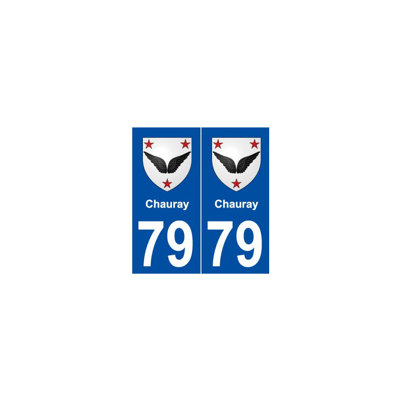 79 Chauray blason autocollant plaque stickers ville
