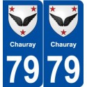 79 Chauray blason autocollant plaque stickers ville