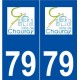 79 Chauray logo autocollant plaque stickers ville