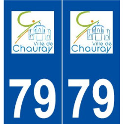 79 Chauray logo autocollant plaque stickers ville