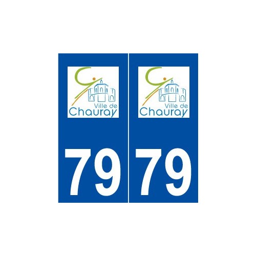 79 Chauray logo autocollant plaque stickers ville