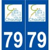 79 Chauray logo autocollant plaque stickers ville