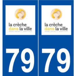 79 La Crèche logo autocollant plaque stickers ville