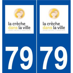 79 La Crèche logo autocollant plaque stickers ville