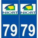 79 Niort logo autocollant plaque stickers ville