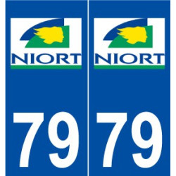 79 Niort logo autocollant plaque stickers ville