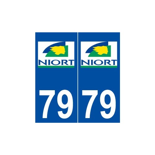 79 Niort logo autocollant plaque stickers ville