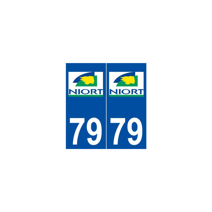 79 Niort logo autocollant plaque stickers ville
