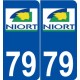 79 Niort logo autocollant plaque stickers ville