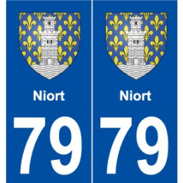 79 Niort blason autocollant plaque stickers ville